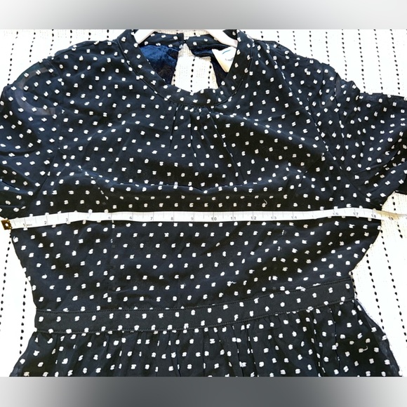 I. Madeline Black and White Polka Dot Dress, L - Picture 4 of 7